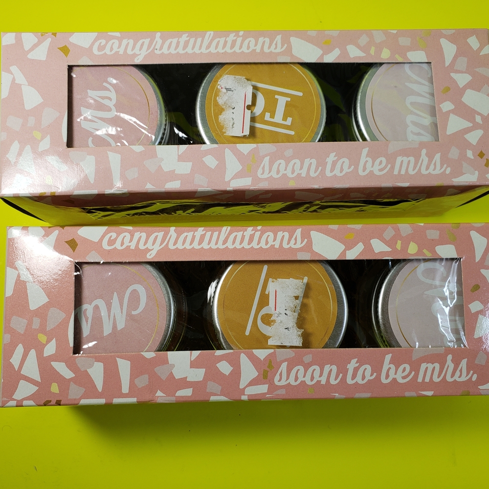 Two Congratulations Candle Sets - Soon To Be Mrs - From Ms. to Mrs.